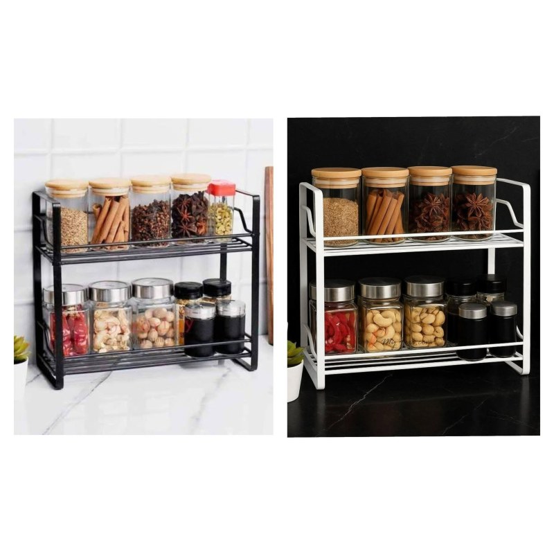 Premium Quality 2 Layer Spice Jar Rack 