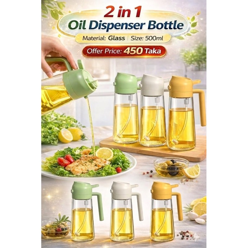 2 in 1 Oil Dispenser Bottle