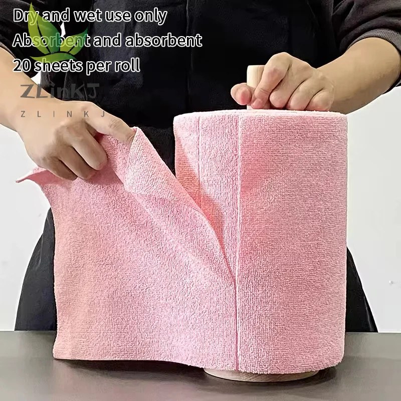 Cleaning Cloth Roll Durable Reusable Dish Towel For Kitchen Greaseproof And Quick Drying Microfiber Hand-tear Rags
