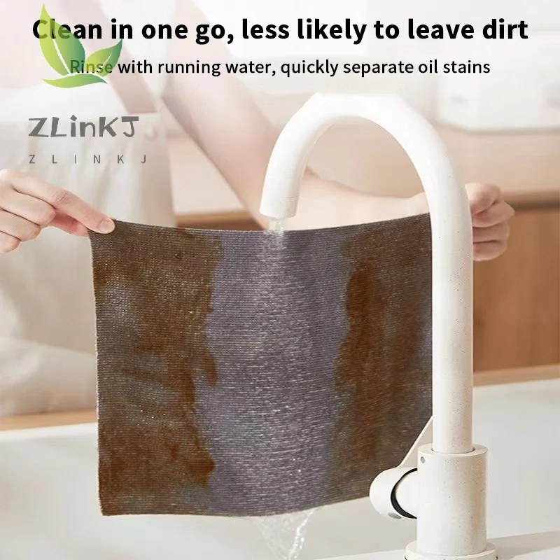 Cleaning Cloth Roll Durable Reusable Dish Towel For Kitchen Greaseproof And Quick Drying Microfiber Hand-tear Rags
