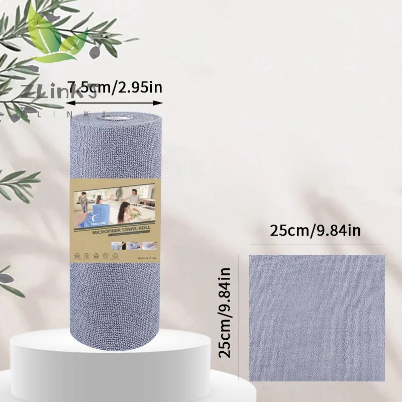 Cleaning Cloth Roll Durable Reusable Dish Towel For Kitchen Greaseproof And Quick Drying Microfiber Hand-tear Rags