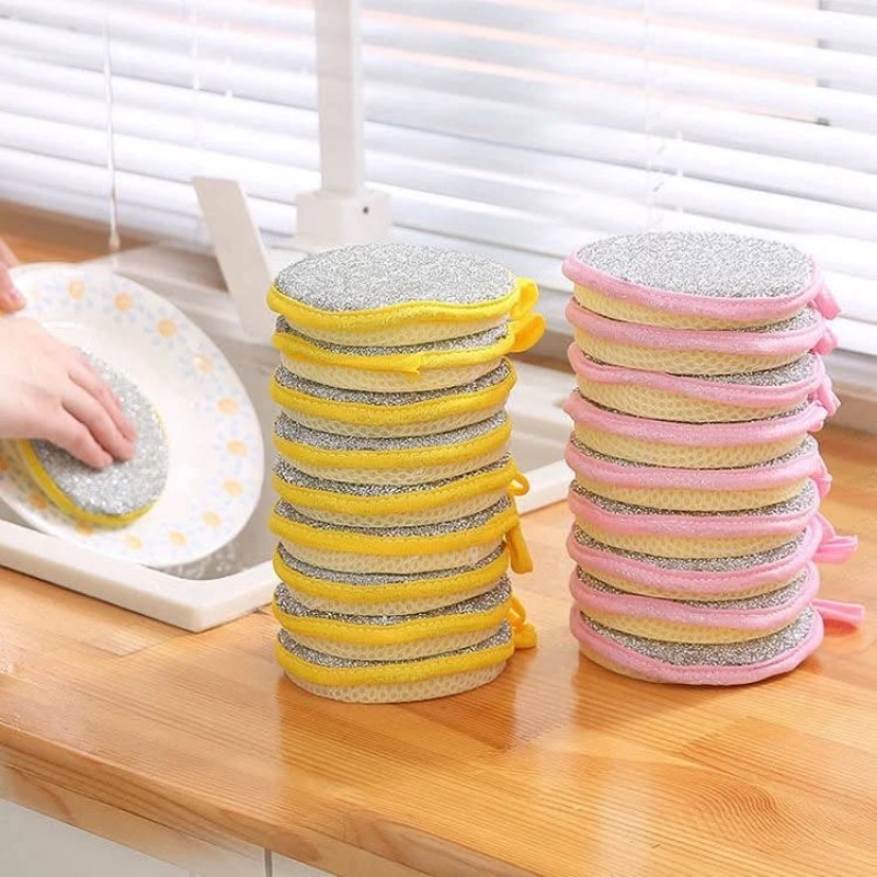 Kitchen Double-Sided Dishwashing Sponge
