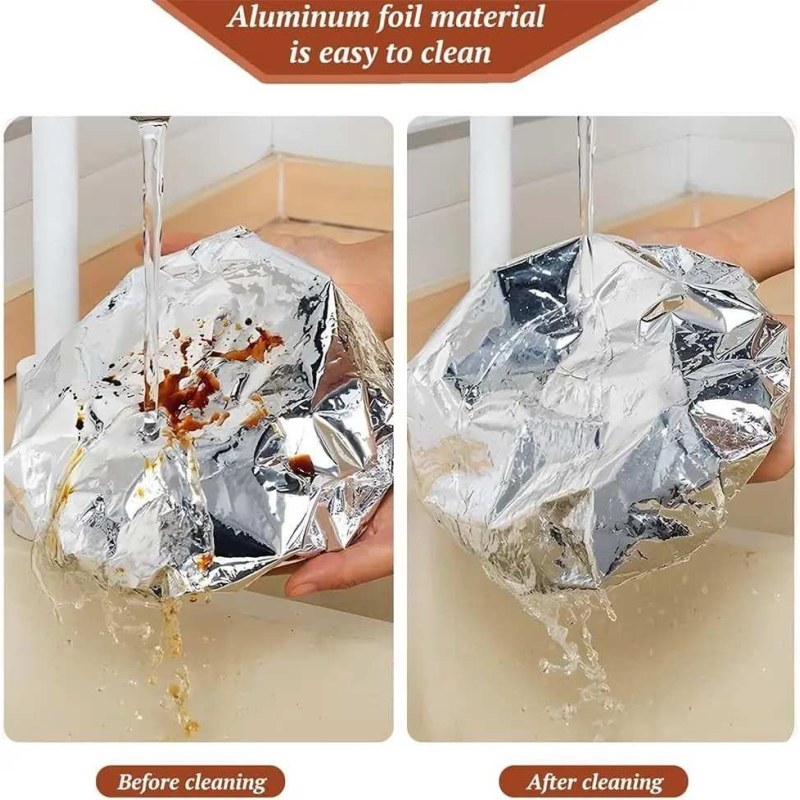 10pcs Reusable Aluminum Foil Food Elastic Bowl Covers Fresh Keeping Food Containers Dish Covers-000925