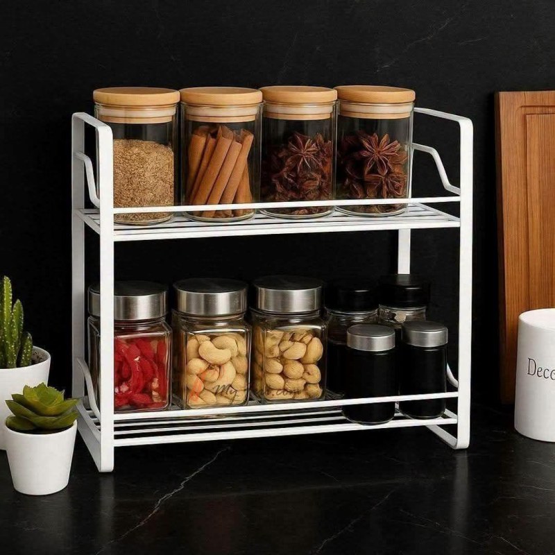 Premium Quality 2 Layer Spice Jar Rack 