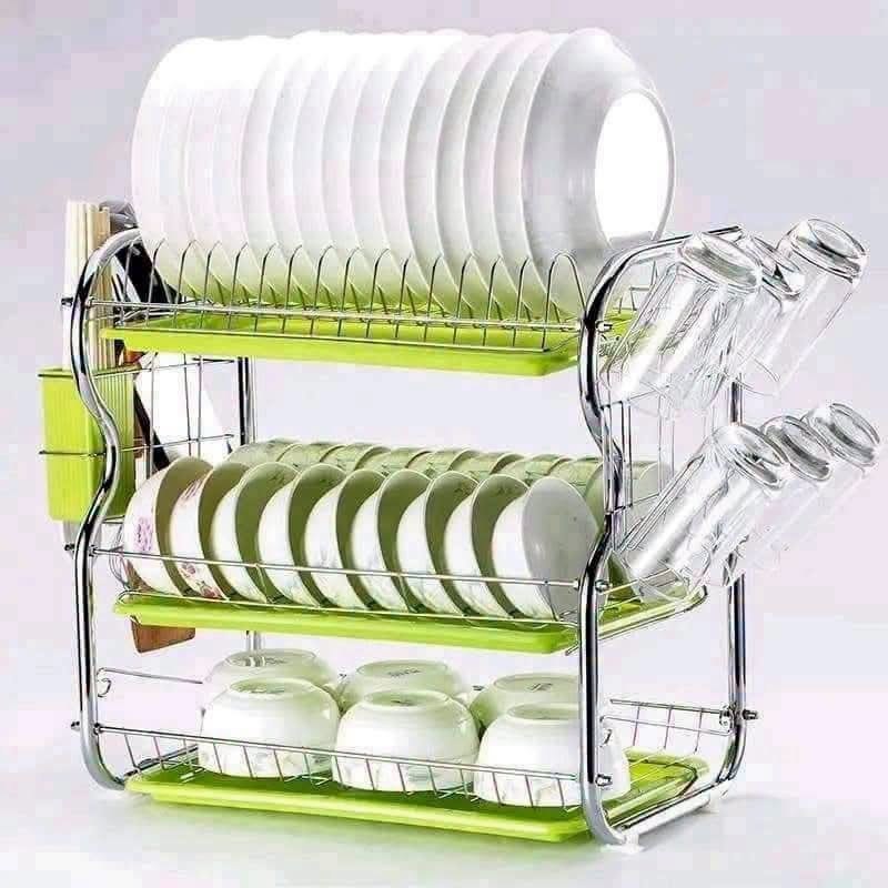Modern design 3 tier kitchen dish drying rack