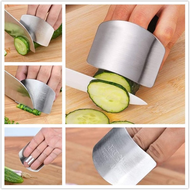 Stainless Steel Finger Guard – Kitchen Cutting Protector Ring (2PCS)-000268