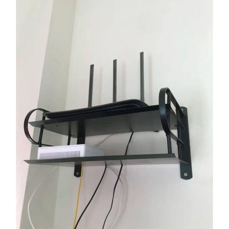 Metal Router Stand - Black