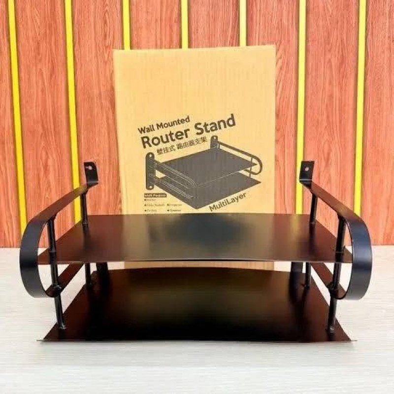 Metal Router Stand - Black