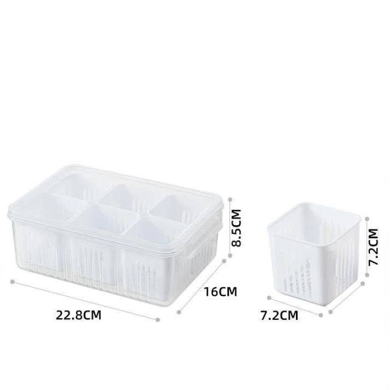 6 grid fridge storage box, Refrigerator Storage Box 6 Grids, Freeze storage box