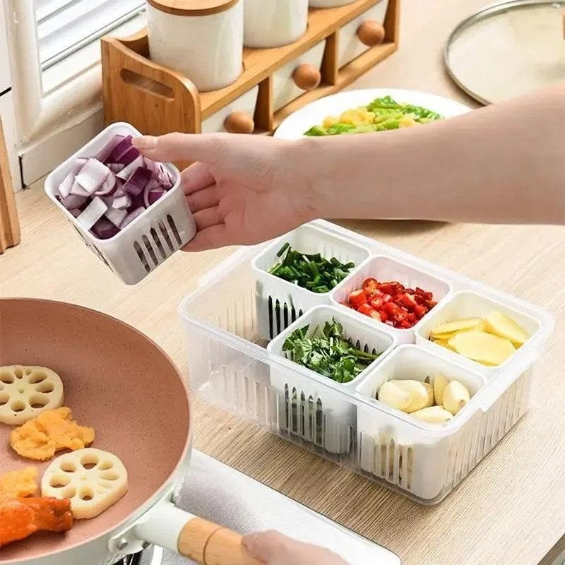 6 grid fridge storage box, Refrigerator Storage Box 6 Grids, Freeze storage box