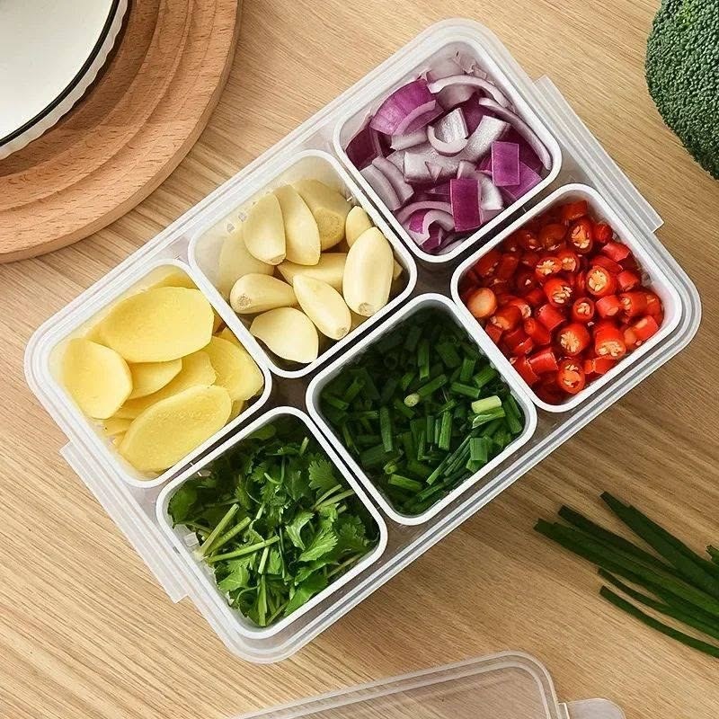 6 grid fridge storage box, Refrigerator Storage Box 6 Grids, Freeze storage box