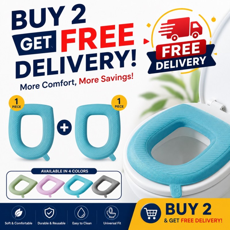 Waterproof Luxary Toilet Seat Cover – Soft, Washable & Warm Winter Toilet Cushion-000929