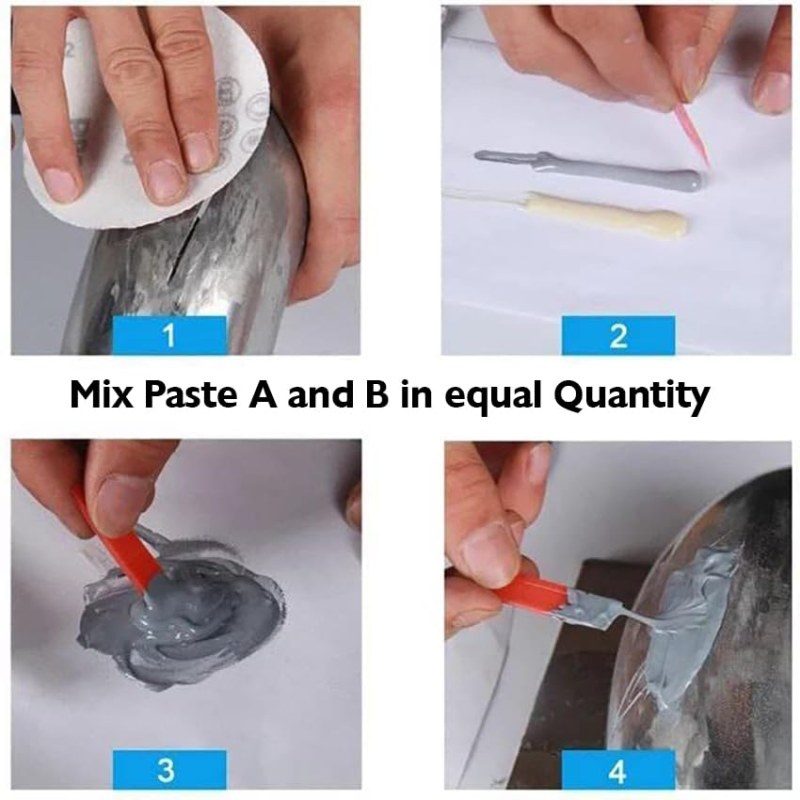 Waterproof Heat Resistance Cold Weld Metal Repair Paste A&B Adhesive Gel-000031