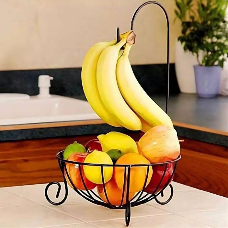 Fruit basket with Banana hanger hook